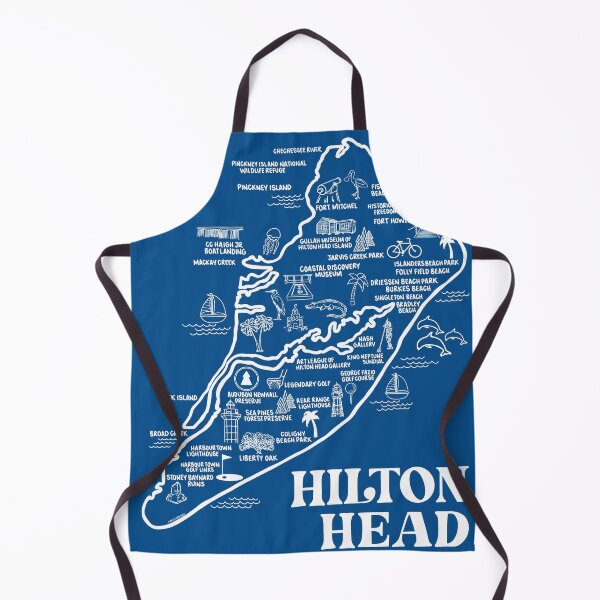 Item preview, Hilton Head Map designed and sold by fiberandgloss.