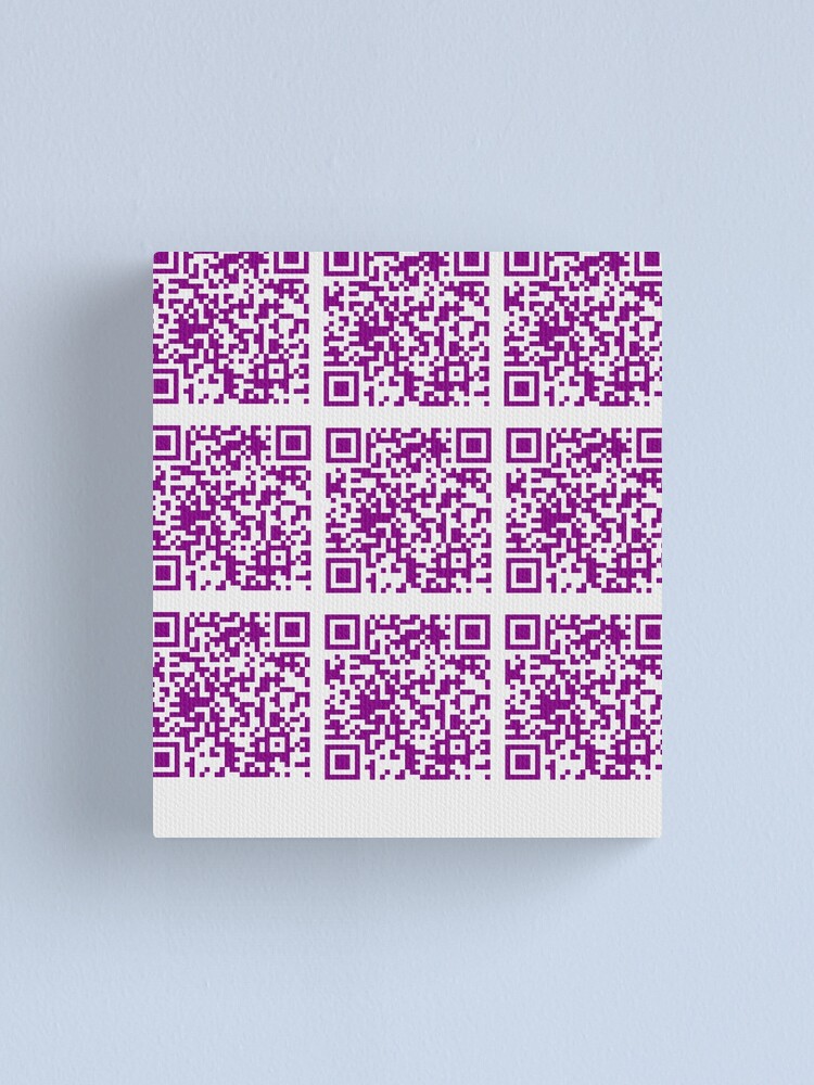 Rick Roll funny prank Video link readable QR Code 3x3 pattern white  fuchsia Sticker for Sale by rednumberone