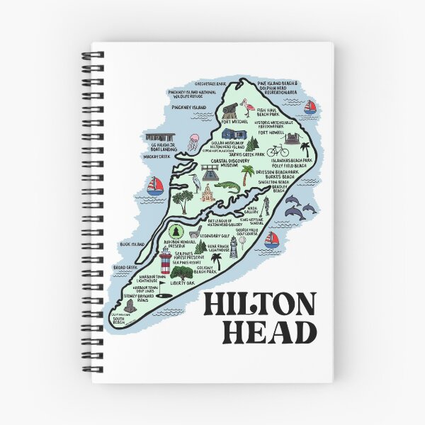 Item preview, Hilton Head Map  designed and sold by fiberandgloss.