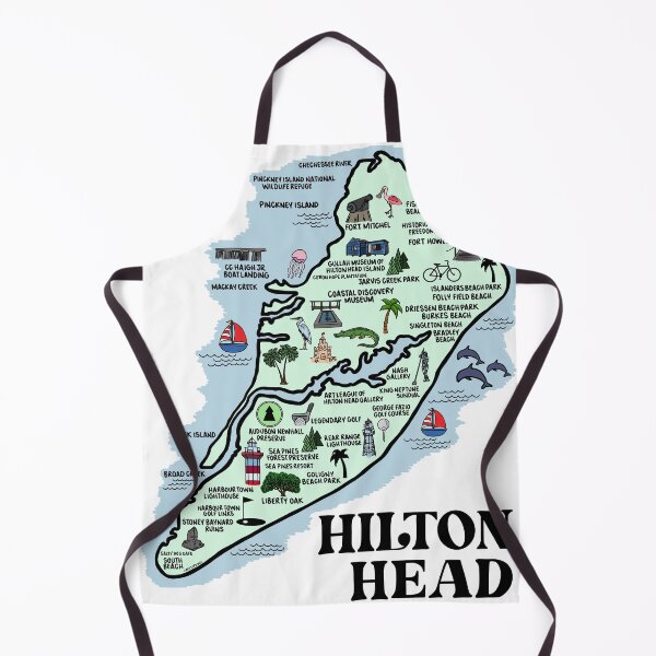 Item preview, Hilton Head Map designed and sold by fiberandgloss.