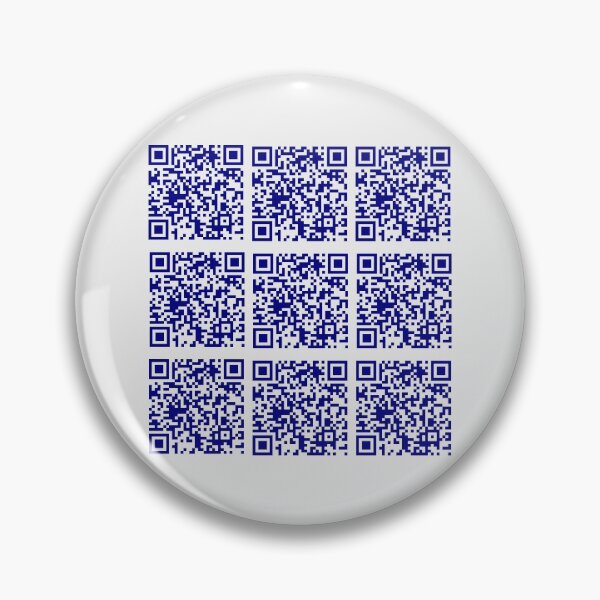 Item preview, Rick Roll funny prank Video link readable QR Code 3x3 pattern blue designed and sold by rednumberone.