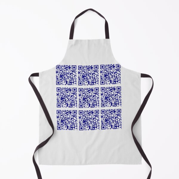 Item preview, Rick Roll funny prank Video link readable QR Code 3x3 pattern blue designed and sold by rednumberone.