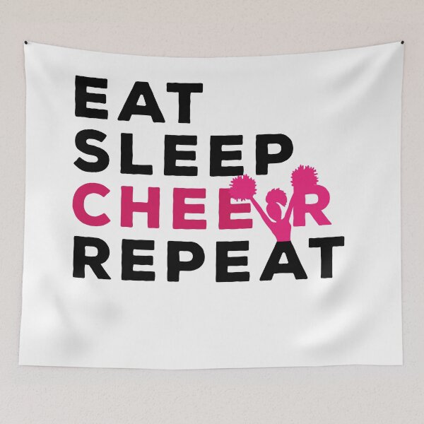 Item preview, eat sleep cheer repeat designed and sold by Ashi17.