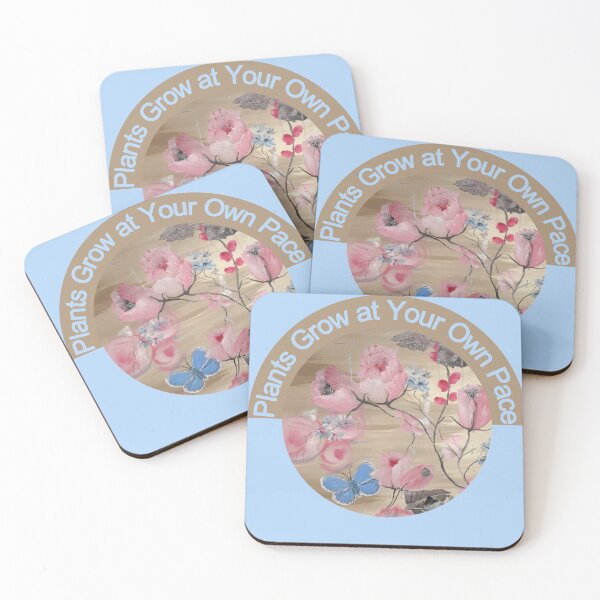 Item preview, Plants Grow at your Own Pace-Pink Flowers designed and sold by DiensDesign.