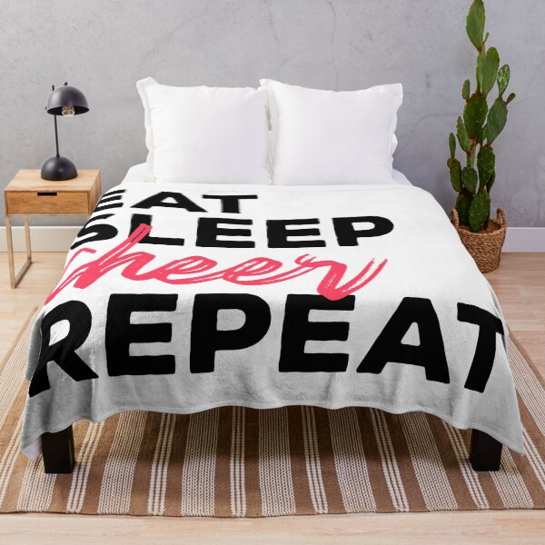 Item preview, eat sleep cheer repeat designed and sold by Ashi17.