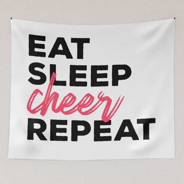 Item preview, eat sleep cheer repeat designed and sold by Ashi17.