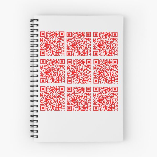 Item preview, Rick Roll funny prank Video link readable QR Code 3x3 pattern red designed and sold by rednumberone.