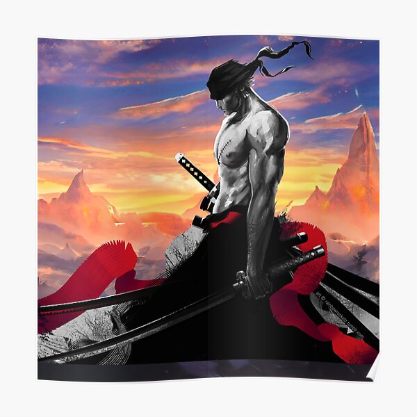 Poster Roronoa Zoro Redbubble