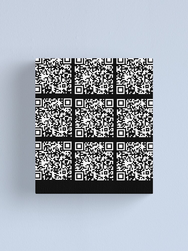 Rick Roll funny prank Video link readable QR Code 3x3 pattern white blue  Poster for Sale by rednumberone