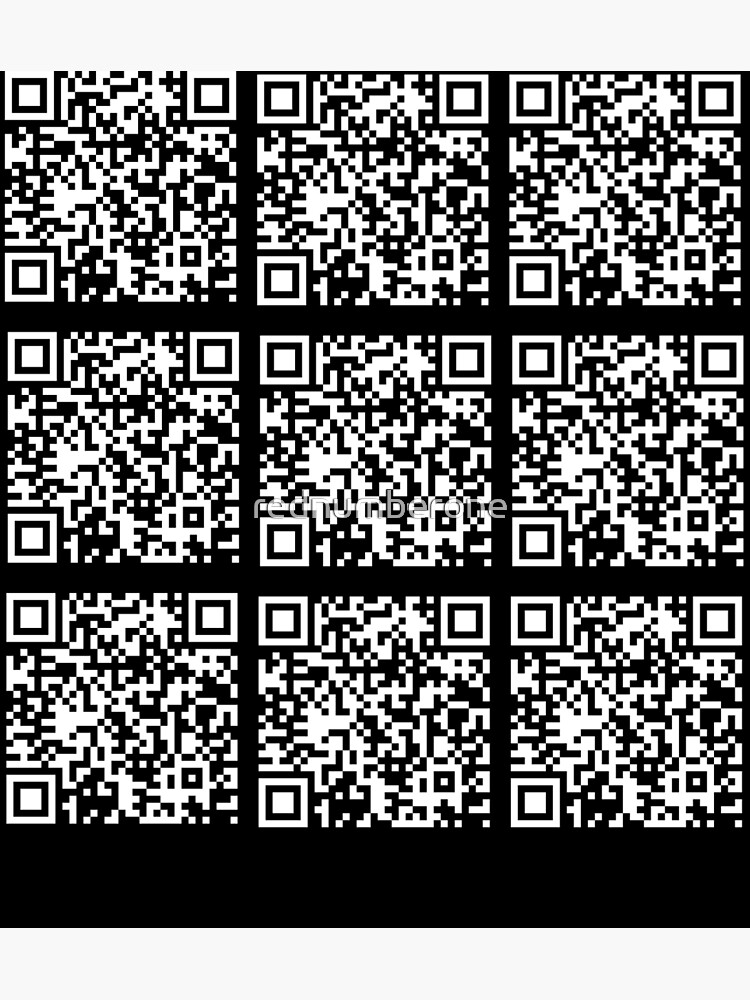 Rick Roll funny prank Video link readable QR Code 3x3 pattern white fuchsia  | Sticker