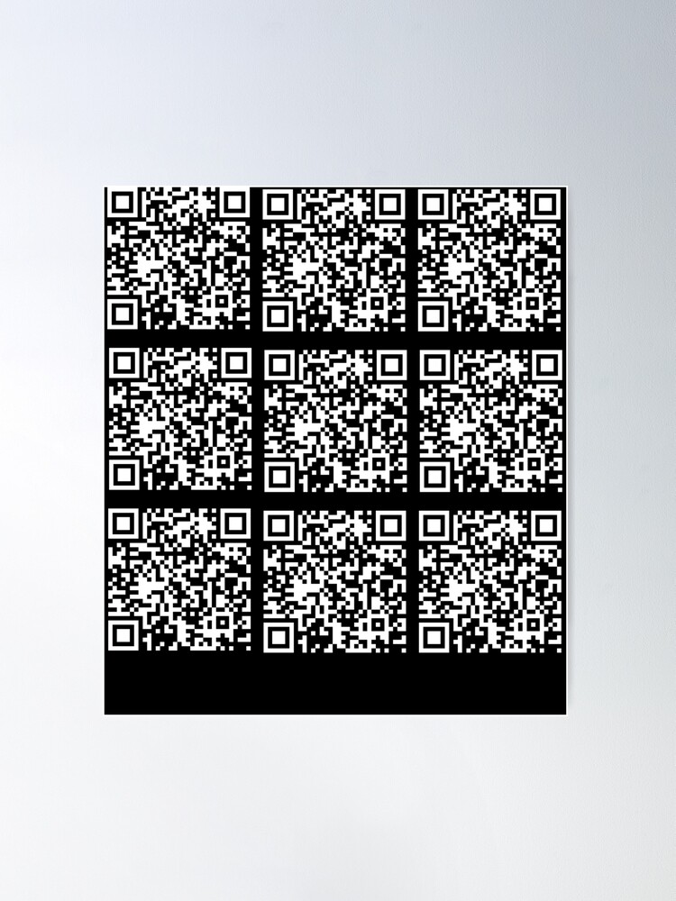 Rick Roll funny prank Video link readable QR Code 3x3 pattern white fuchsia  | Greeting Card