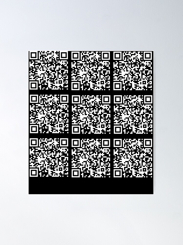 Rick Roll funny prank Video link readable QR Code pattern Greeting Card  for Sale by rednumberone