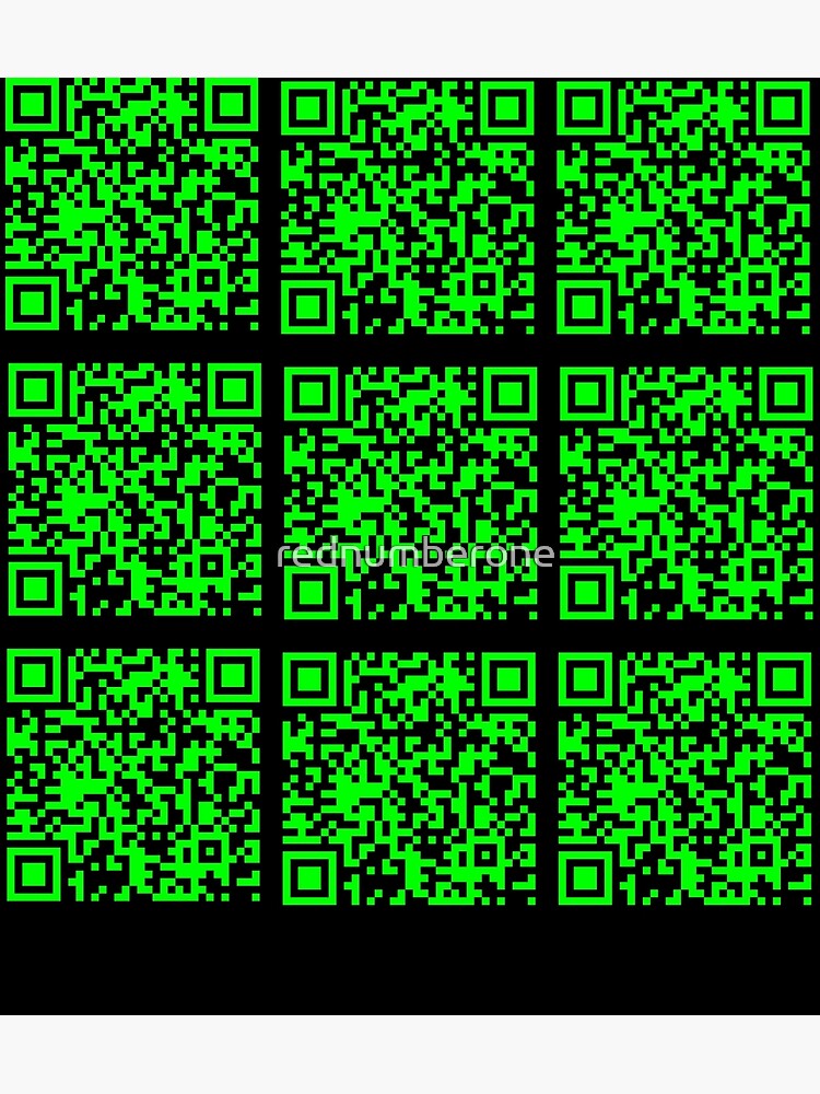 Free STUFF Prank Rick roll  video never gonna give you up QR code  Art Board Print for Sale by rednumberone