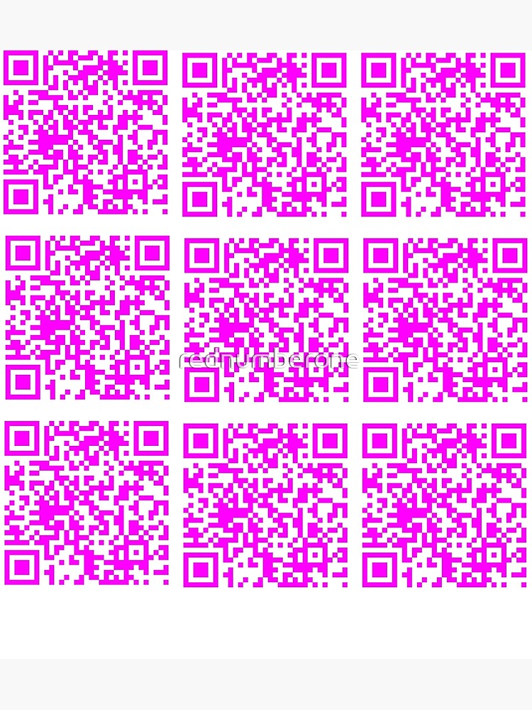 Rick Roll funny prank Video link readable QR Code pattern Greeting Card  for Sale by rednumberone