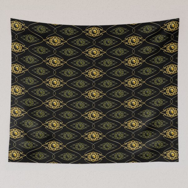 Item preview, Katy Perry Never Really Over Gold Batik Pattern Black Background 2 designed and sold by cryaboutitnow.