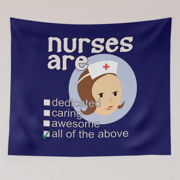 Item preview, Nurses Are Dedicated Caring Awesome - Professions We Love designed and sold by DerekJSmith.