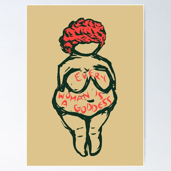 Item preview, Venus Willendorf every woman is a goddess lines designed and sold by MiraNomegusta.
