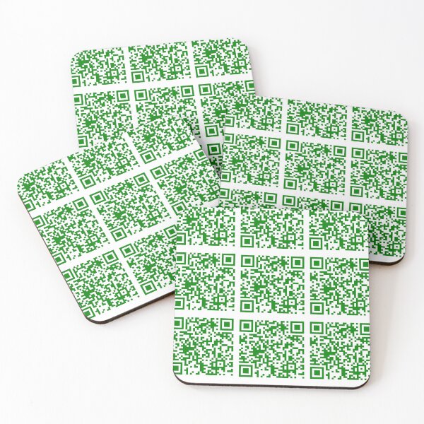 Item preview, Rick Roll funny prank Video link readable QR Code 3x3 pattern white green designed and sold by rednumberone.