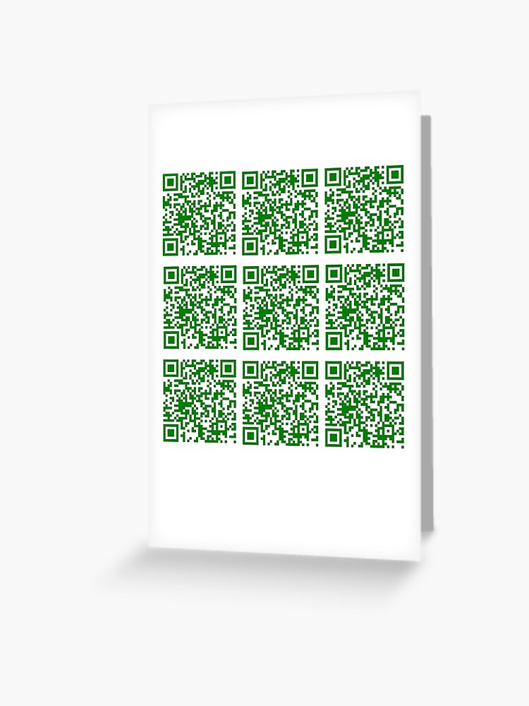 Rick Roll funny prank Video link readable QR Code 3x3 pattern  Poster for  Sale by rednumberone