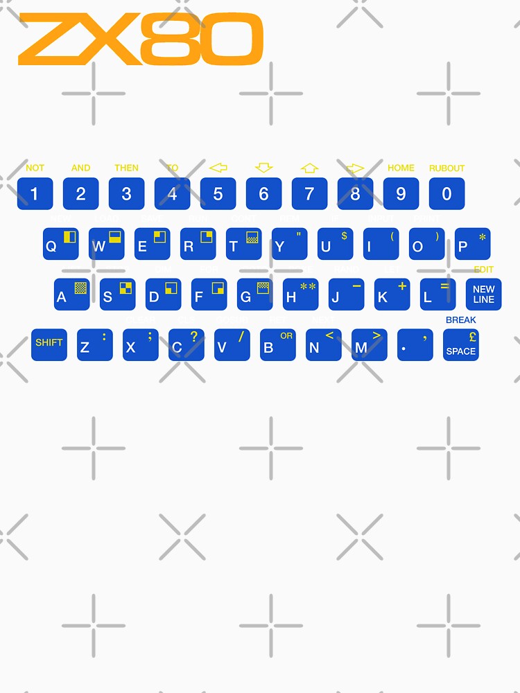 Thumbnail 7 of 7, Classic T-Shirt, ZX80 Keyboard designed and sold by squinter-mac.
