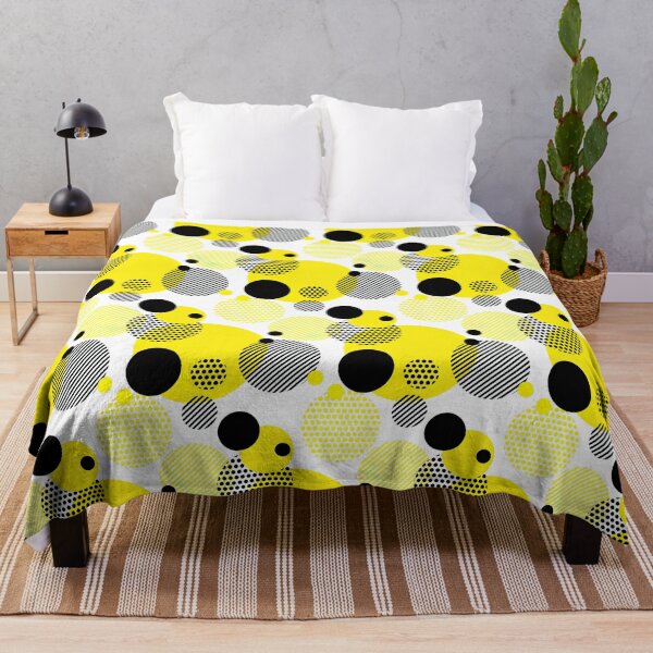 Item preview, Black, White and Yellow Polka dot, Black and White Polka dot Pattern, Black and White Polka dot Design, Polka Dot designed and sold by graphic-genie.