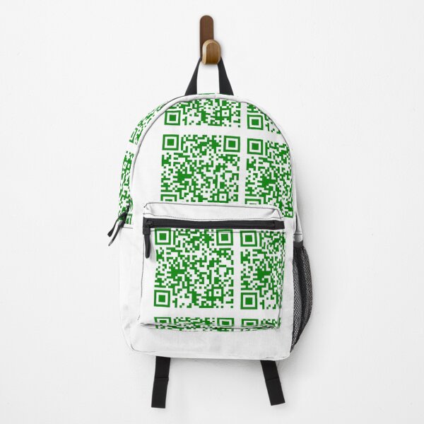 Item preview, Rick Roll funny prank Video link readable QR Code 3x3 pattern white green designed and sold by rednumberone.