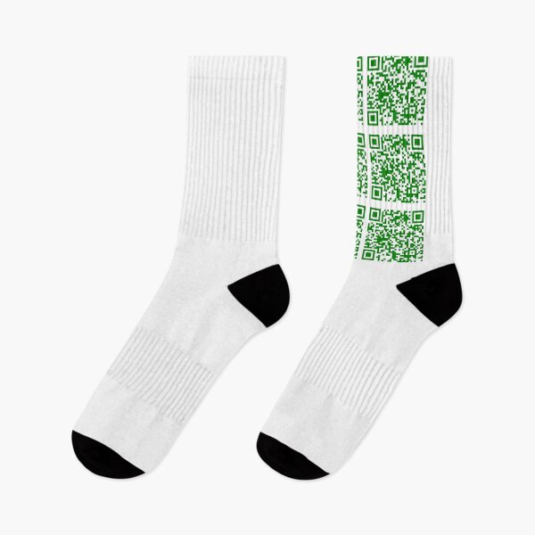 Item preview, Rick Roll funny prank Video link readable QR Code 3x3 pattern white green designed and sold by rednumberone.