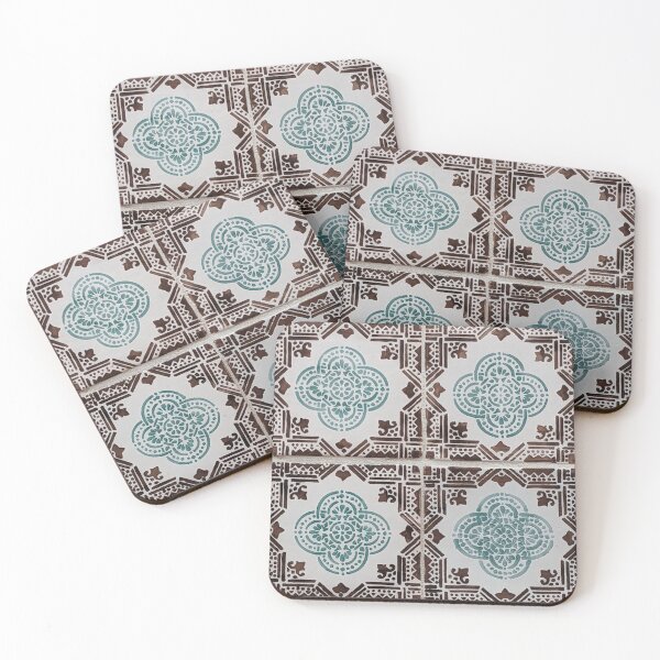 Item preview, Beautiful Brown and Turquoise Portuguese tile - Azulejo  designed and sold by SaltedFreckles.