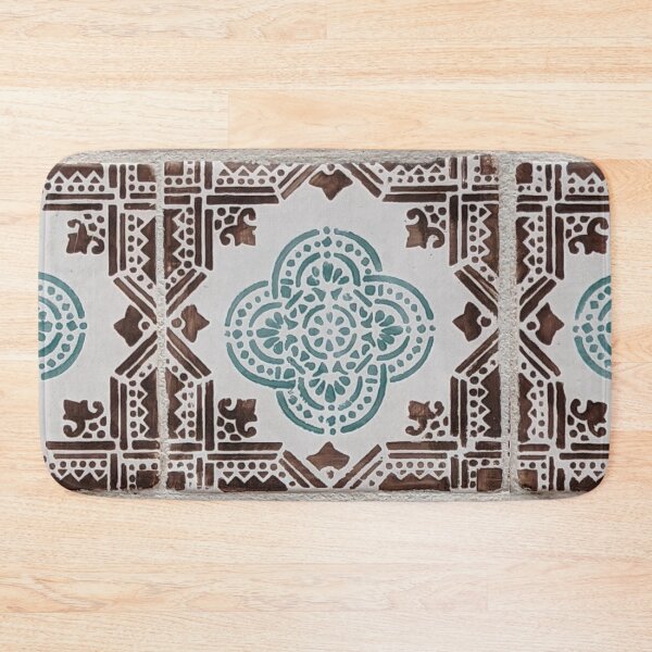 Item preview, Beautiful Brown and Turquoise Portuguese tile - Azulejo  designed and sold by SaltedFreckles.