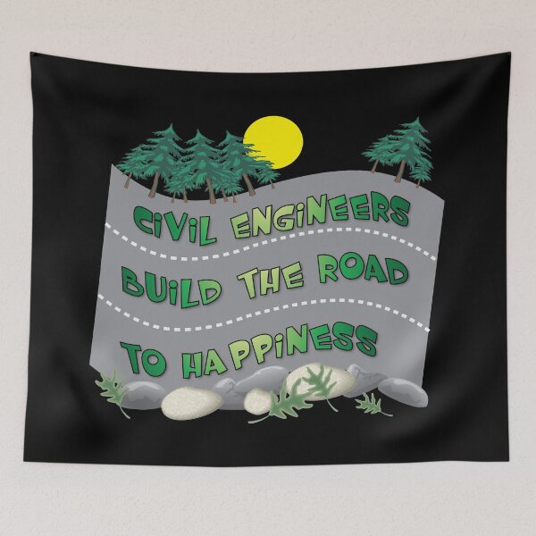 Item preview, Civil Engineers Road To Happiness designed and sold by BartholGraphics.