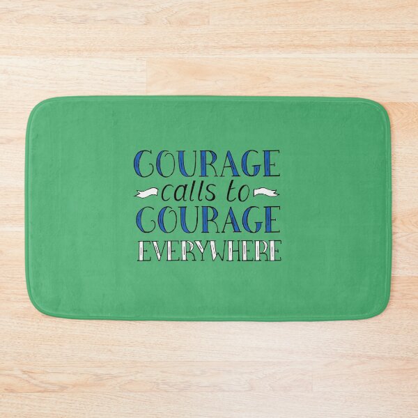 Item preview, Courage Calls to Courage Everywhere Motivational Quote on Green designed and sold by Maddy Bennett.