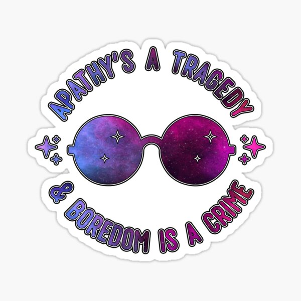 Item preview, Bo Burnham Sticker - Apathy's a Tragedy and Boredom is a Crime designed and sold by Uncer59.