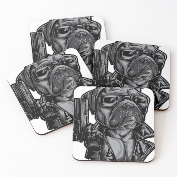 Item preview, Pug Dog Hitman designed and sold by Red_Stickers.
