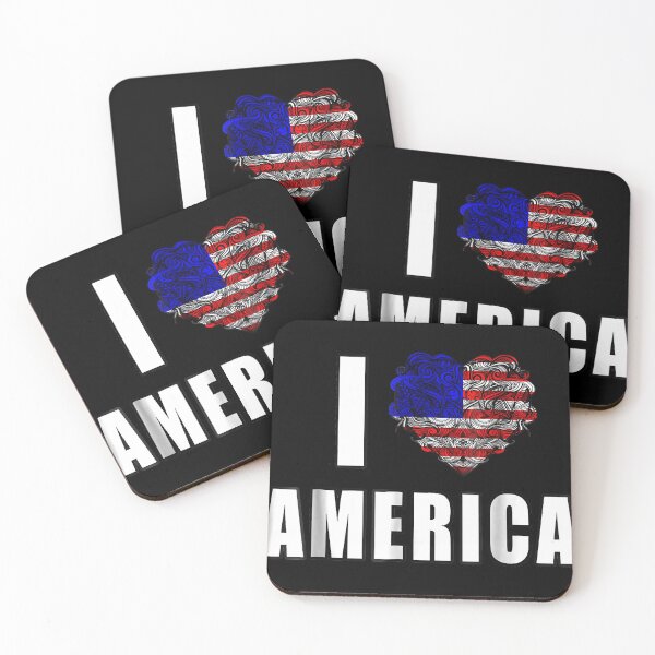Item preview, USA Flag T-Shirt American Patriotic Heart Artwork De designed and sold by JaneGuerrero.