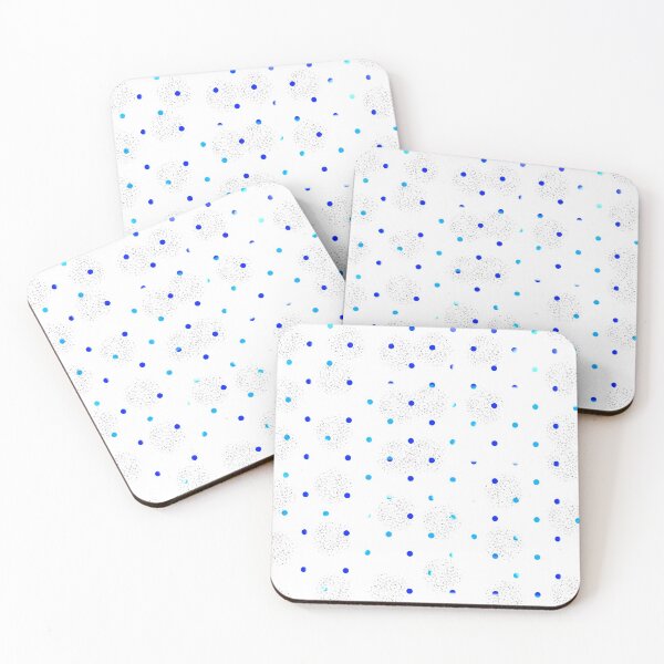 Item preview, Blue polka dots with tiny black dots designed and sold by MsArtyCrafts.