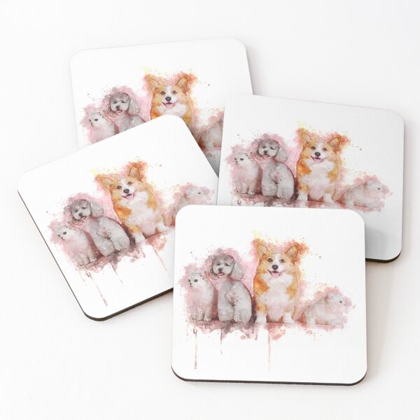Item preview, Ink creative cute dog and cat alliance designed and sold by Nava Sophia.