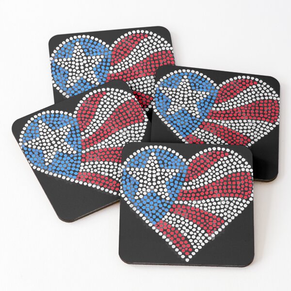 Item preview, USA Flag T-Shirt American Patriotic Heart Crystal De designed and sold by JaneGuerrero.