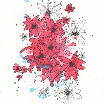 Aperçu de l'œuvre NomiAntics Fleurs Rouges de NomiAntics