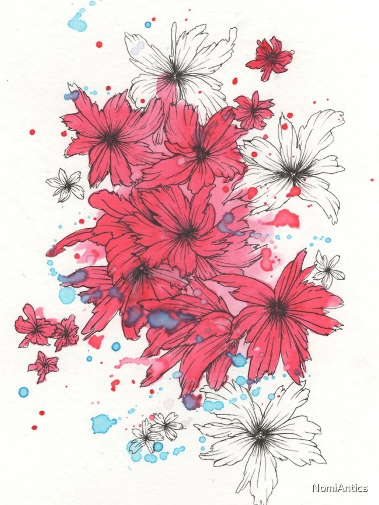 Aperçu 4 sur 4. Coque iPhone avec l'œuvre NomiAntics Fleurs Rouges créée et vendue par NomiAntics.