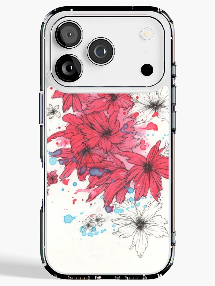 Aperçu 1 sur 5. Coque iPhone avec l'œuvre NomiAntics Fleurs Rouges créée et vendue par NomiAntics.