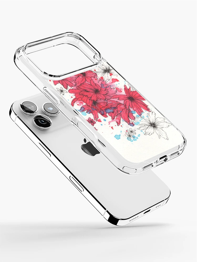 Aperçu 2 sur 5. Coque iPhone avec l'œuvre NomiAntics Fleurs Rouges créée et vendue par NomiAntics.