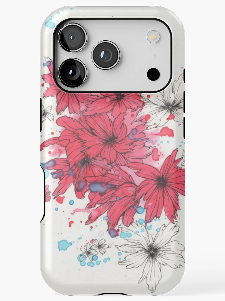 Aperçu 1 sur 4. Coque iPhone avec l'œuvre NomiAntics Fleurs Rouges créée et vendue par NomiAntics.