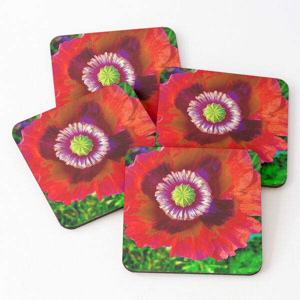 Item preview, Summer flowers in the wind. Detail red poppies. Beautiful floral patterns in red. designed and sold by Jonnekesart.