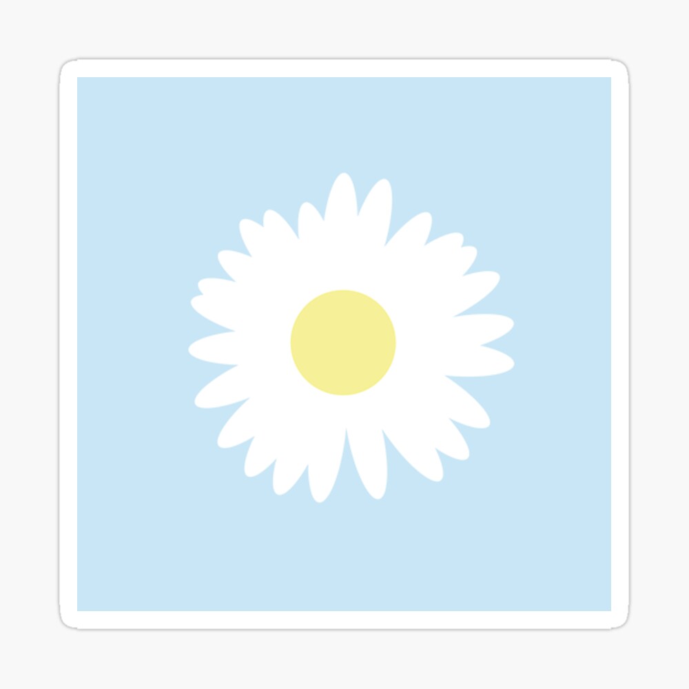 Blue White Red Daisy Sticker Summer Flower Garden - Temu Canada