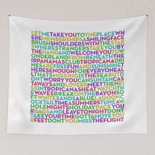 Item preview, Club Tropicana - Wham! (lyrics) v.1 designed and sold by x1brett.