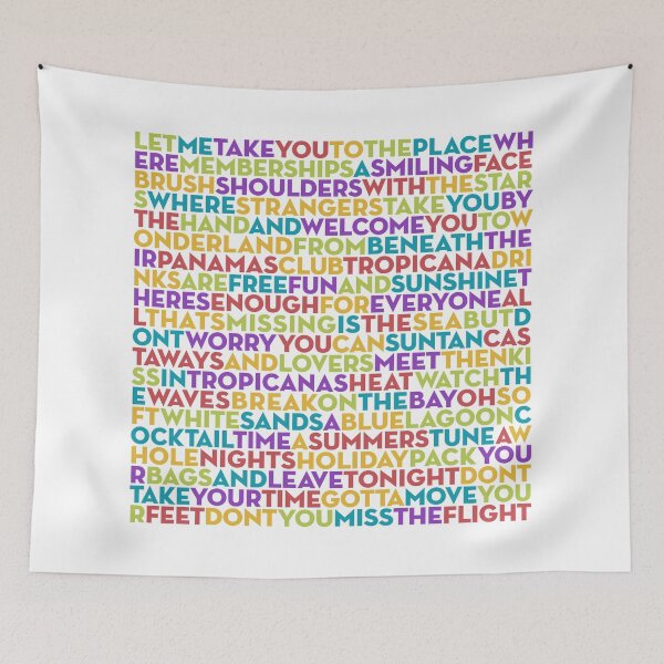 Item preview, Club Tropicana - Wham! (lyrics) v.2 designed and sold by x1brett.