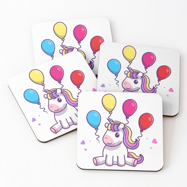 Item preview, Unicornio lindo con globo designed and sold by Red_Stickers.