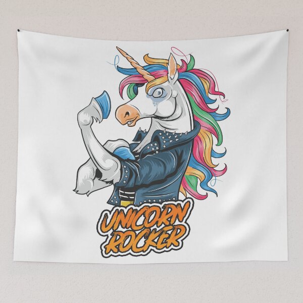 Item preview, Magical Rainbow Denim Jacket Biker Unicorn designed and sold by ozunu.