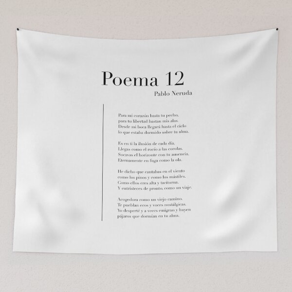 Item preview, Poema 12 de Pablo Neruda designed and sold by wisemagpie.