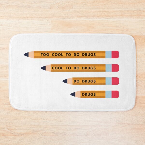Item preview, Too cool to do drugs pencil joke designed and sold by The Agreeable Raven.